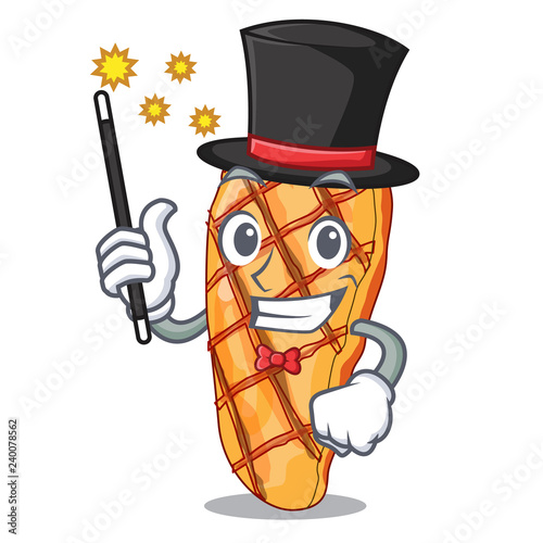 Magician grilled chicken breasts isoslated on mascot