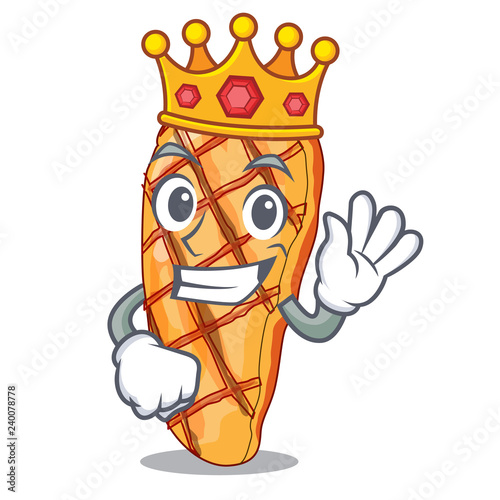 King grilled chicken breasts isoslated on mascot