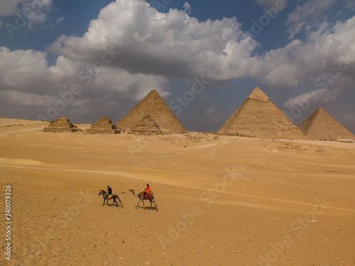 Pyramids of Queens  in front of the other Great Pyramids