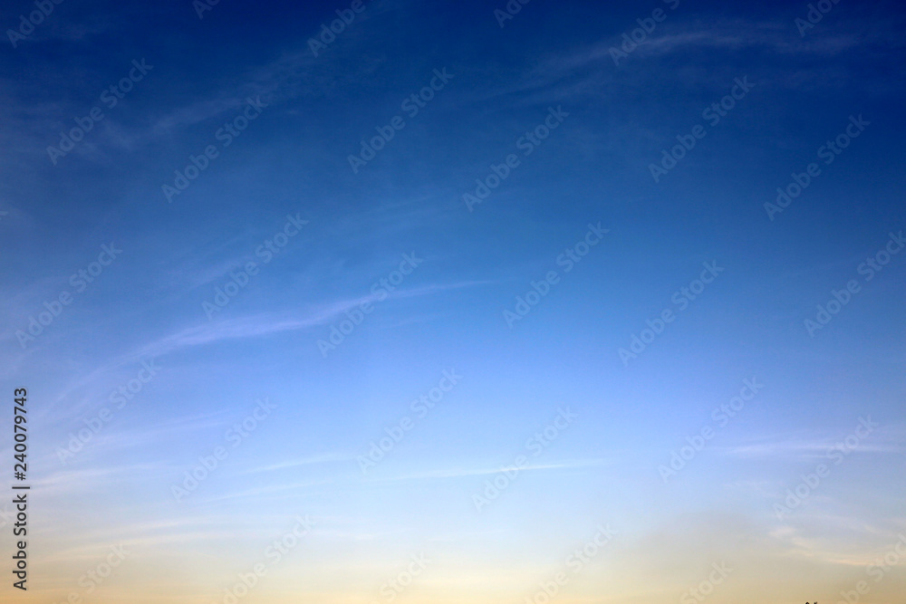 Fototapeta premium Beautiful clear sky background in the evening.