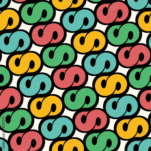 Wallpaper Mural Dynamic shapes background. Seamless pattern.Vector. ダイナミックなパターン Torontodigital.ca