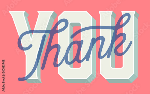 Thank You Card Vector Illustration