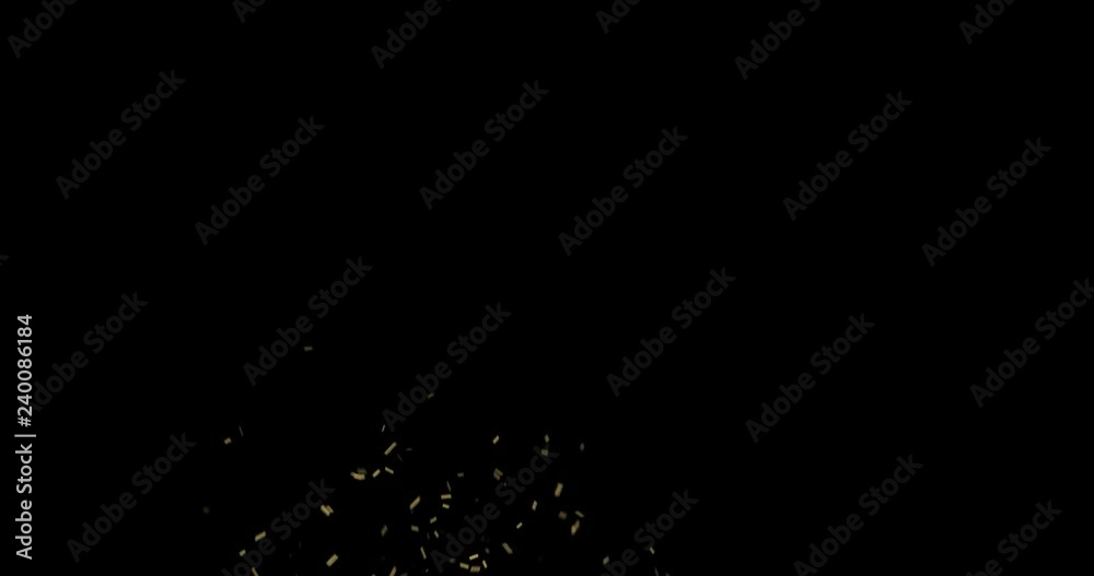 Golden confetti party popper explosion with green screen Golden confetti party popper explosion with green screen