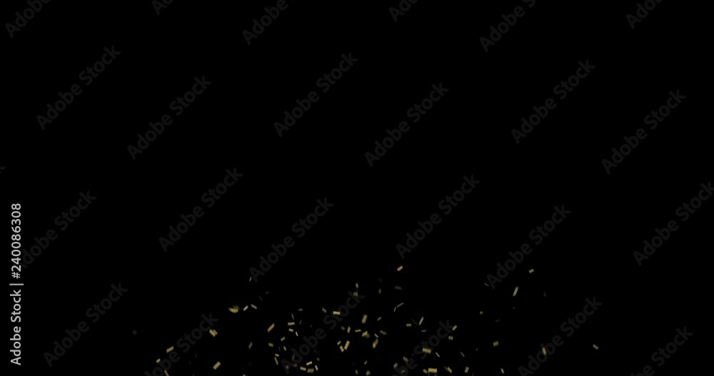 Golden confetti party popper explosion with green screen Golden confetti party popper explosion with green screen