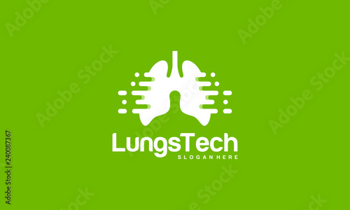 Digital Lungs, Pixel Lungs logo designs concept, design concept, logo, logotype element for template