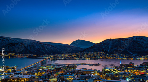 night cityscape ,Tromso , Norway