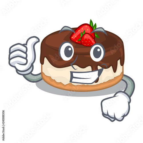 Thumbs up cake berries in character that fresh