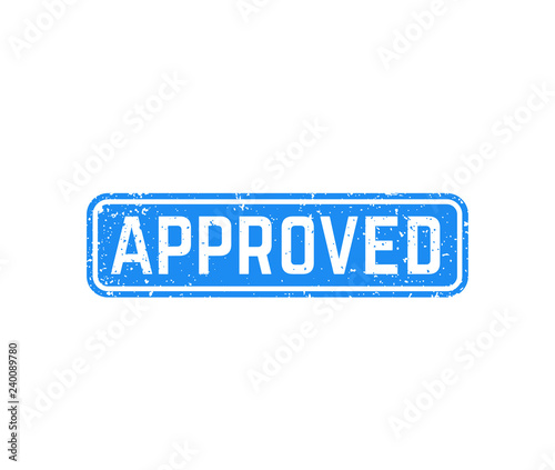 approved stamp on white