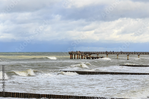 Russia, Zelenogradsk. Pier in the city of Zelenogradsk. Baltic Sea photo