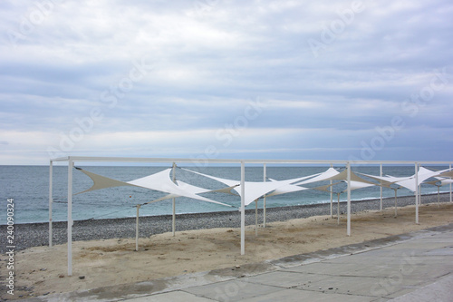 View of the beach in the Sochi, Russia