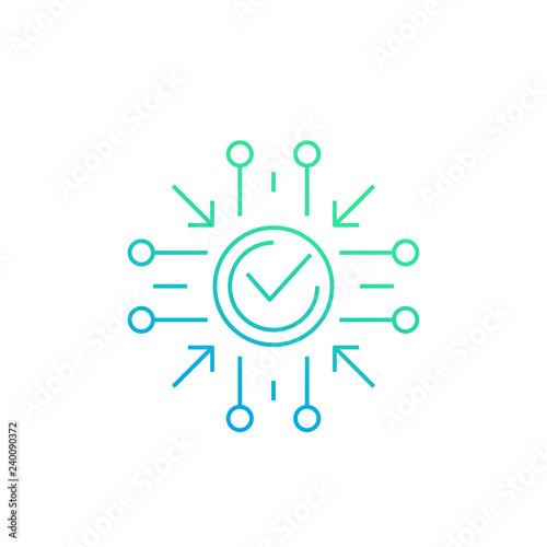 positive impact icon, line vector