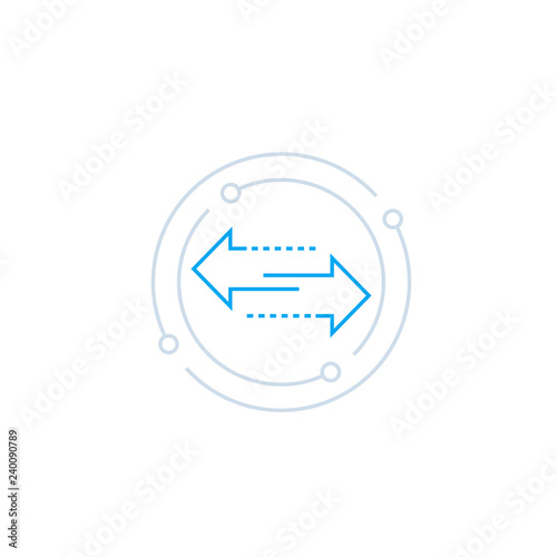 exchange vector icon with line arrows