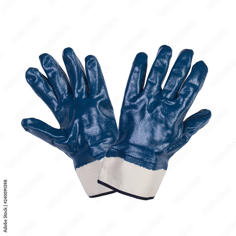 Blue work gloves Blue work gloves