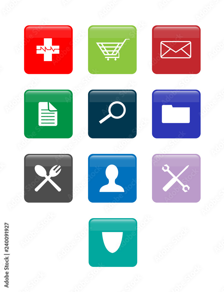 Smartphone app icon set. Vector file layered for easy manipulation and customisation Smartphone app icon set. Vector file layered for easy manipulation and customisation
