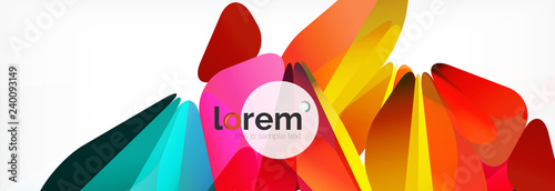 Vector colorful geometric triangle background, crystal banner design