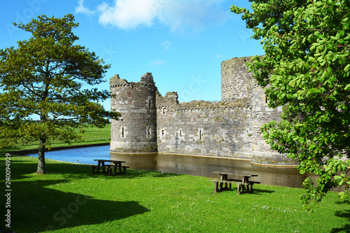 Beaumaris Castle on Anglesey in Summer