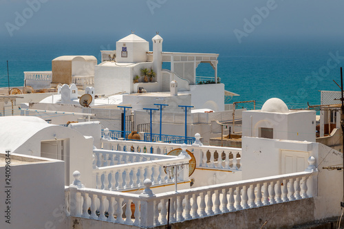 View to houses of old medina of Hammamet, Tunisia photo