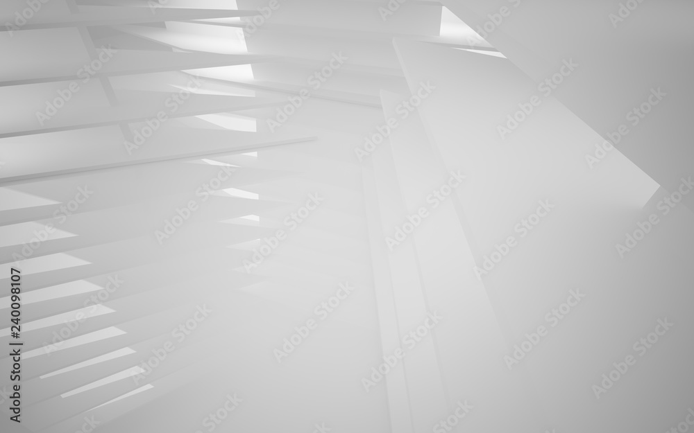 Abstract white interior of the future, with neon lighting. 3D illustration and rendering Abstract white interior of the future, with neon lighting. 3D illustration and rendering