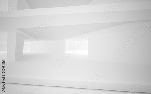 Wallpaper Mural Abstract white interior of the future. 3D illustration and rendering Torontodigital.ca