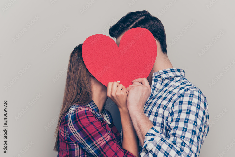 Close up half turned studio photo portrait of she her his he pos Close up half turned studio photo portrait of she her his he pos