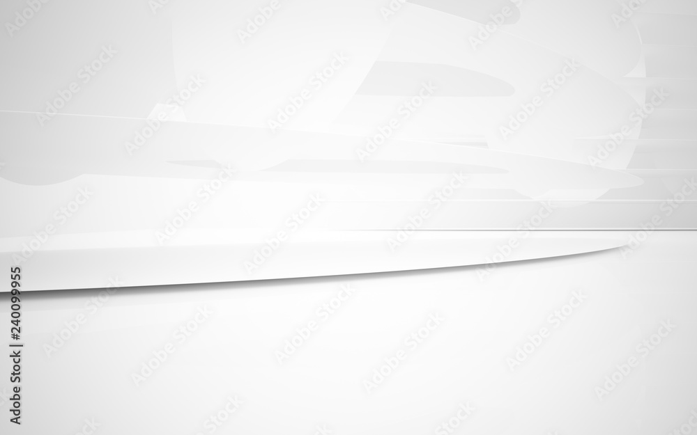 White smooth abstract architectural background. 3D illustration and rendering White smooth abstract architectural background. 3D illustration and rendering