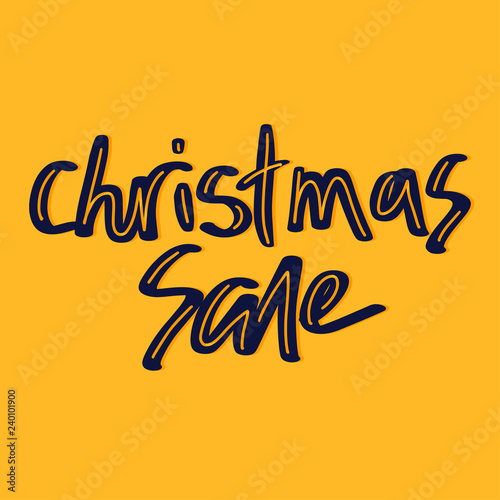 Holiday sale, Christmas discount, new year special offer - great handdrawn lettering for markets, shops and shopping centres