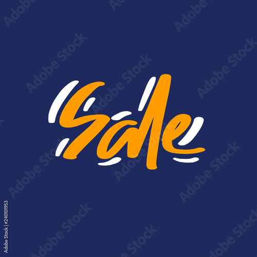 Holiday sale, Christmas discount, new year special offer - great handdrawn lettering for markets, shops and shopping centres