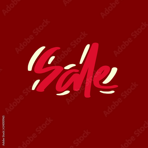 Holiday sale, Christmas discount, new year special offer - great handdrawn lettering for markets, shops and shopping centres