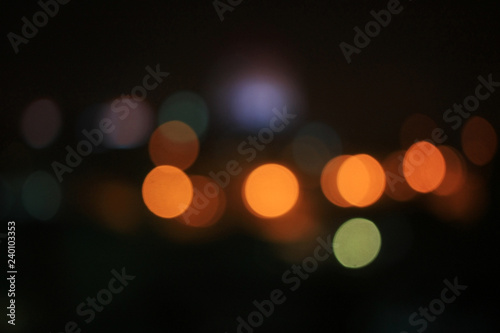 Blurry lights of the night city