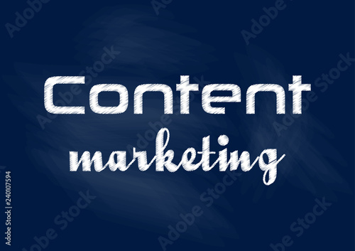 Content marketing. Concept business phrase. Vector illustration for design