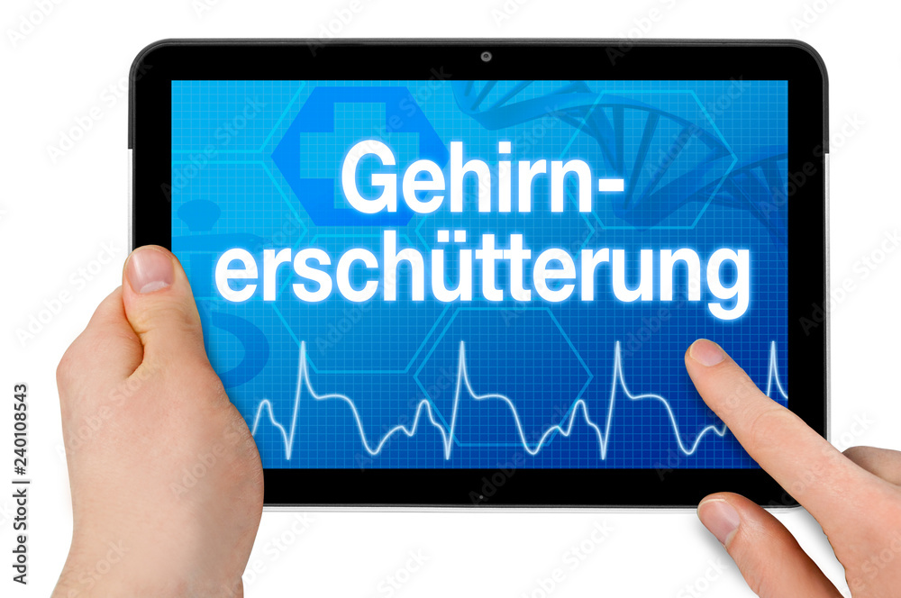 Tablet mit Gehirnerschütterung Tablet mit Gehirnerschütterung