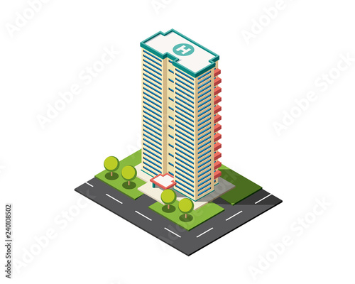 3d isometric building skyscraper