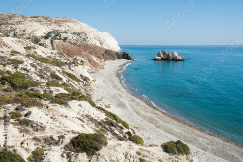 Cyprus boulder stone beach and rocks © ilyaska