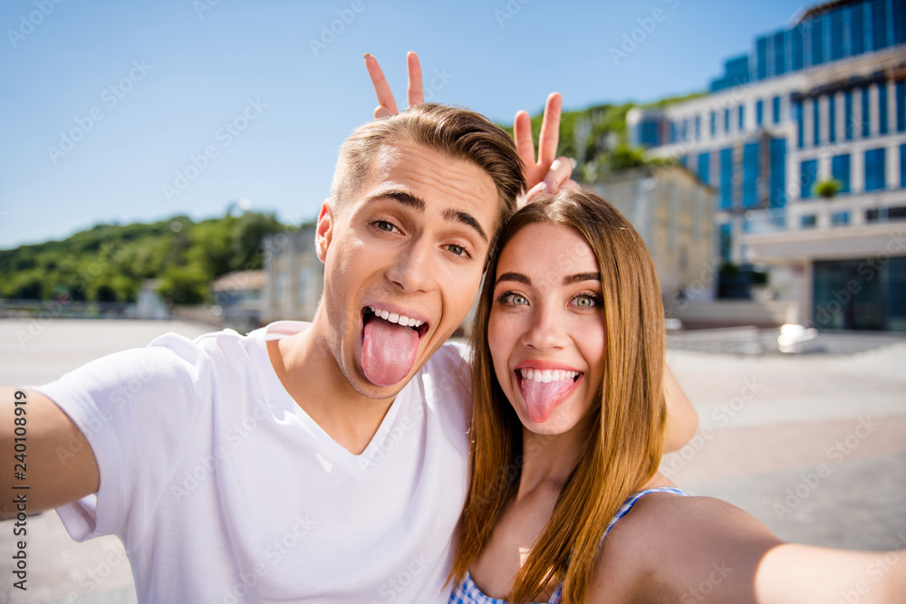 Self-portrait of his he her she two nice cute childish adorable Self-portrait of his he her she two nice cute childish adorable