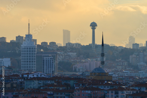 Ankara  The Capital city of Turkey - A cityscape with the major monumental buildings