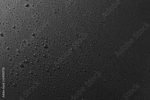 Water droplets on black background - Image texture