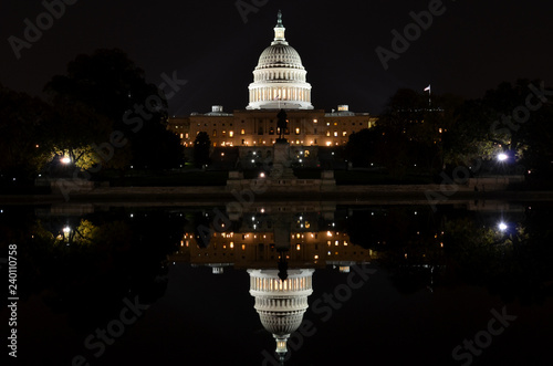 United States Capitol at night - Washington DC, United States of America