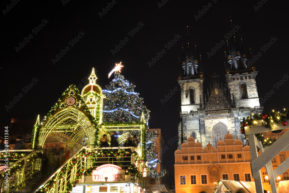 Christmas market - Old town Prague Czech republic