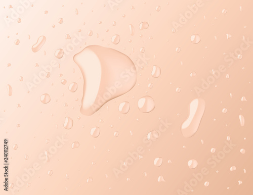 wet skin vector . moisturizer skin . water drop