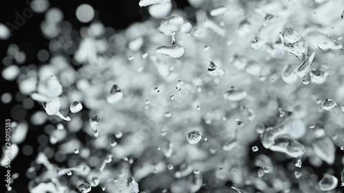 Water Drops Background. Shallow Depth of Filed