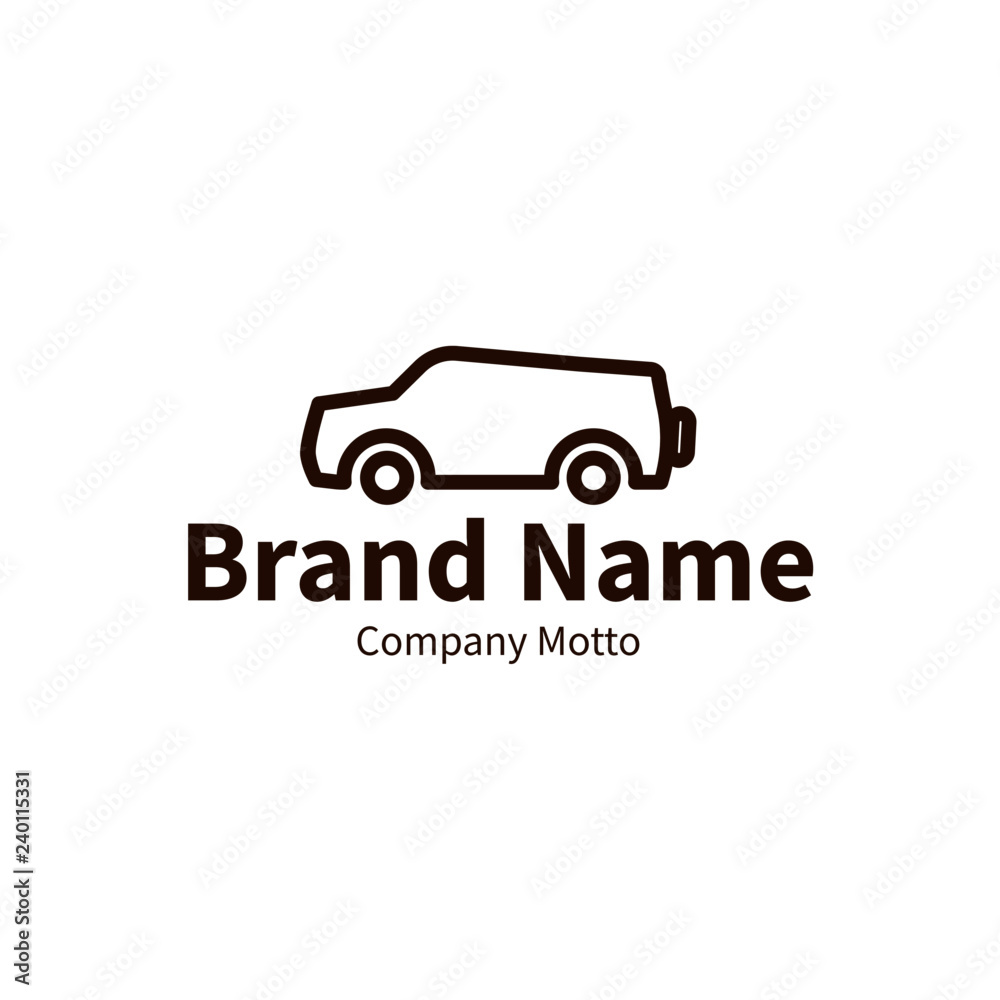 jeep logo, modern outline brand design concept, vector illustration