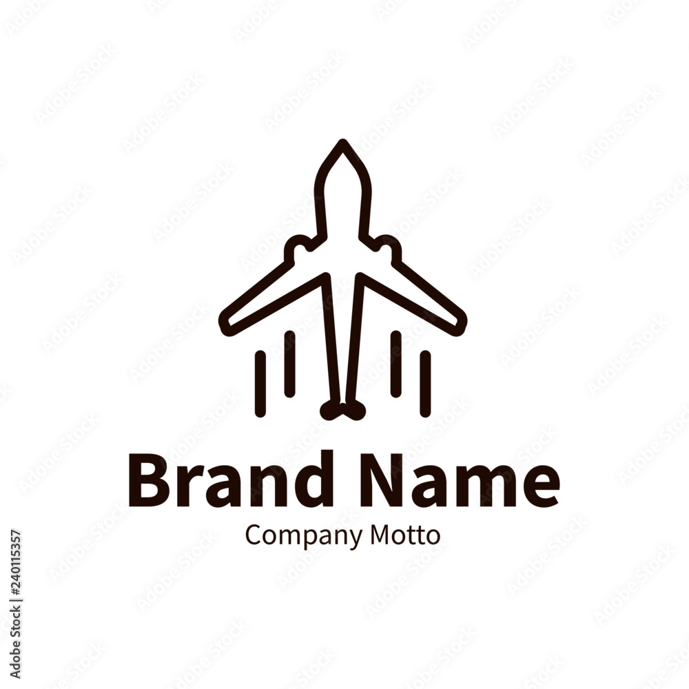 plane logo, modern outline brand design concept, vector illustration plane logo, modern outline brand design concept, vector illustration