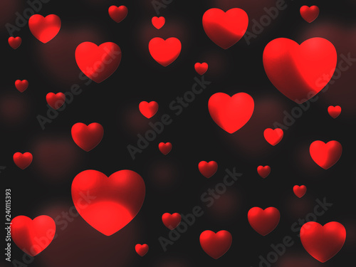Love background illustration, red and black