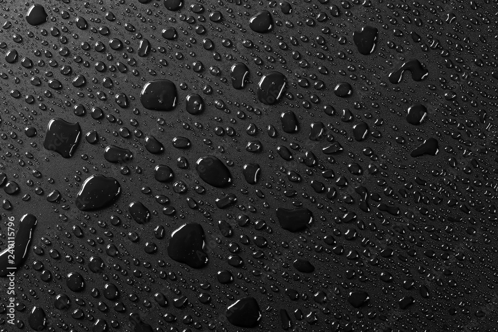 Water droplets on black background - Image texture Water droplets on black background - Image texture