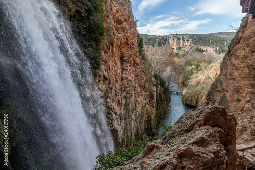 Waterfall at  Monasterio de Piedra  Natural Park  Zaragoza  Spain 