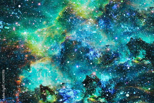 Fototapeta Naklejka Na Ścianę i Meble -  Futuristic abstract space background. Night sky with stars and nebula. Elements of this image furnished by NASA