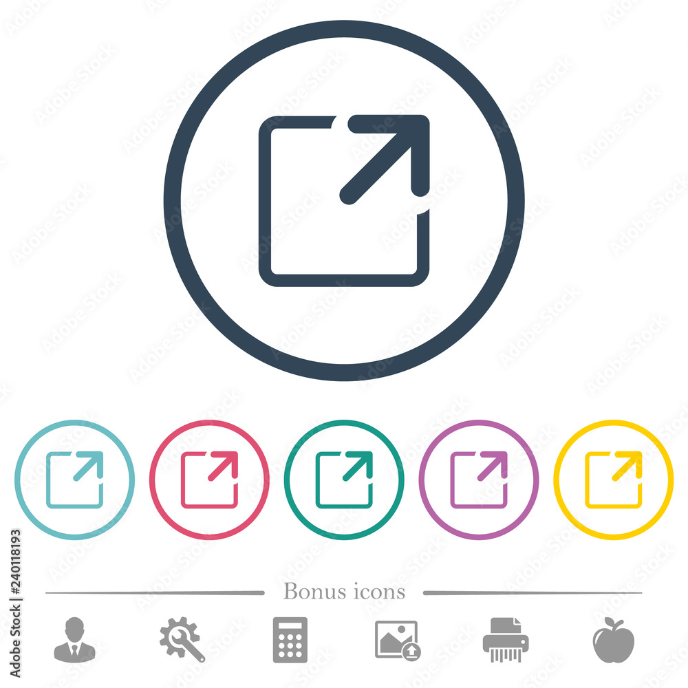 Maximize window flat color icons in round outlines Maximize window flat color icons in round outlines