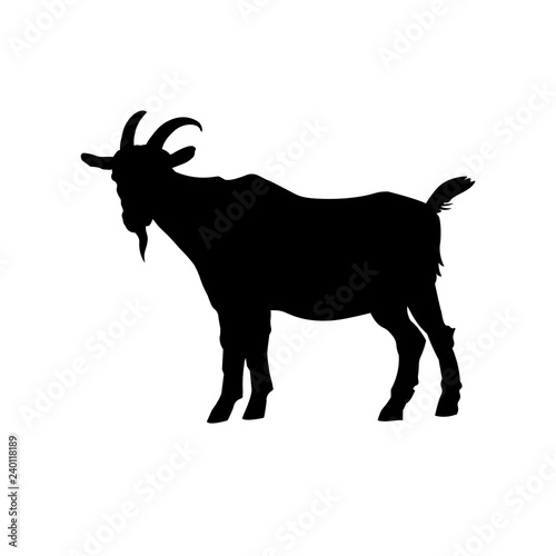 Goat standing silhouette