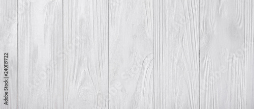 Banner of wide textured white wooden empty background © viktoriya89