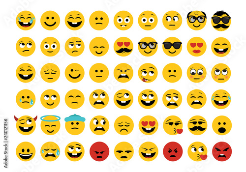 Emoji set vector illustration